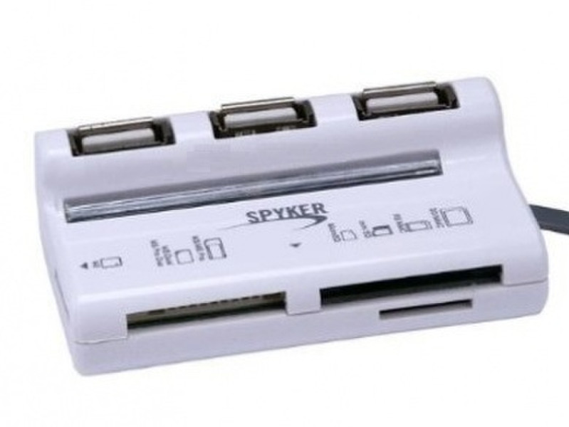 Monoprice 105470 USB 2.0 Белый устройство для чтения карт флэш-памяти