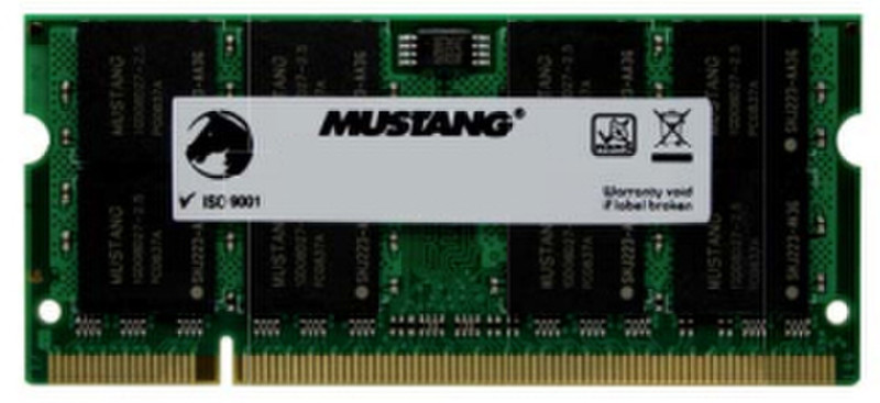 Mustang 512MB SO DDR2-PC5300 667MHz CL5 0.5ГБ DDR2 667МГц модуль памяти