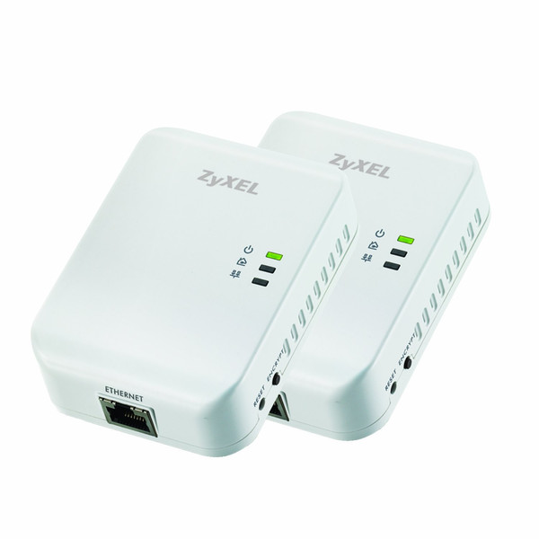 ZyXEL PLA401V4 200Mbit/s Eingebauter Ethernet-Anschluss Weiß 2Stück(e) PowerLine Netzwerkadapter