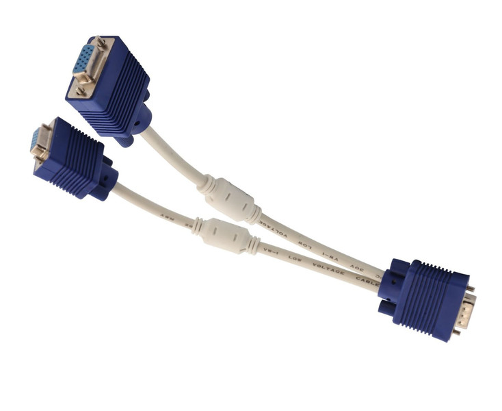 Connectland CL-CAB32001 VGA 2xVGA Синий, Белый кабельный разъем/переходник