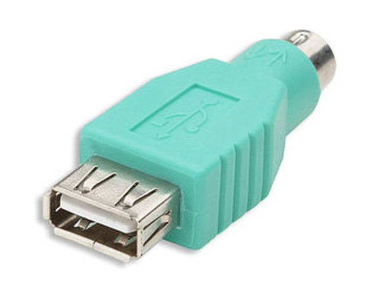 Manhattan USB - PS/2 Adapter USB PS/2 Зеленый кабельный разъем/переходник