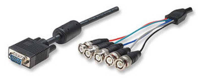 Manhattan High Resolution Monitor Cable 1.8м VGA (D-Sub) Черный