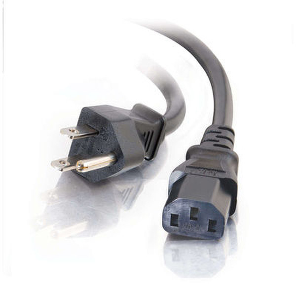 C2G 6ft Premium Universal 14 AWG Power Cord 1.82m NEMA 5-15P Schwarz Stromkabel