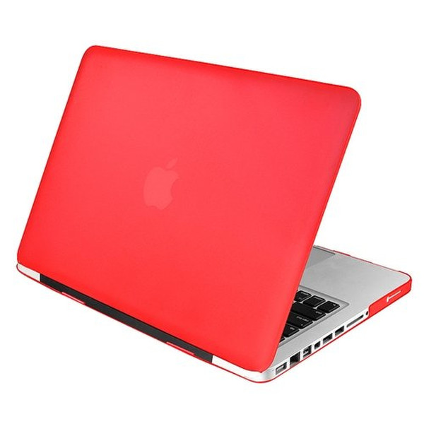 eForCity Snap-On Rubber Coated Case for Apple MacBookPro, Red (PAPPMCBKCO14)