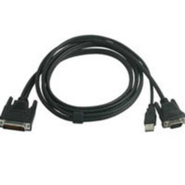 C2G 6ft M1 to VGA Male with USB Cable 1.83м VGA (D-Sub) + USB Черный