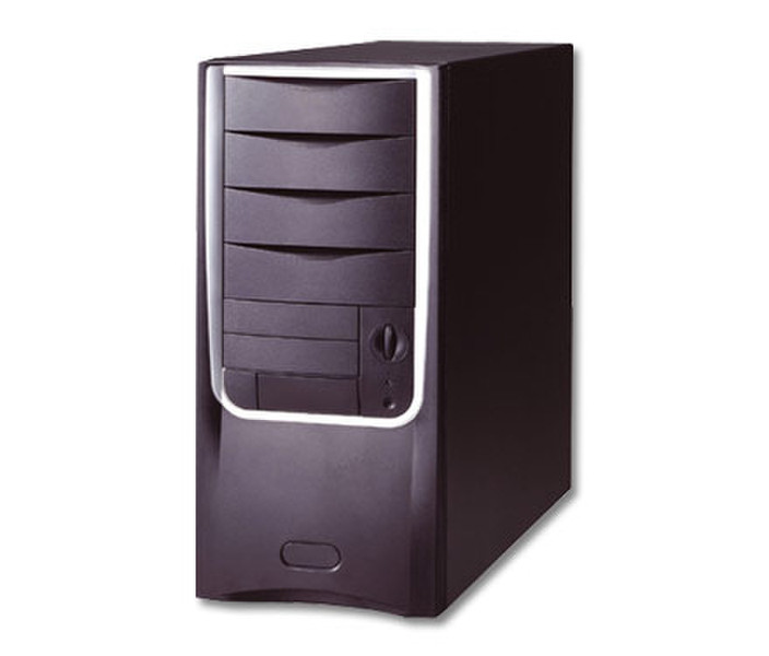 Jou Jye Computer NU-4252 Midi-Tower Schwarz, Silber Computer-Gehäuse