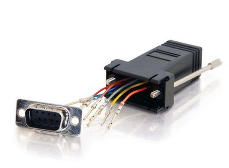 C2G RJ45/DB9M RJ45 DB9M Черный кабельный разъем/переходник