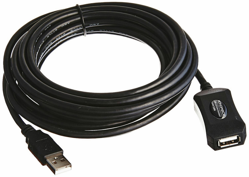 Monoprice 108751 4.8m USB A USB A Schwarz USB Kabel