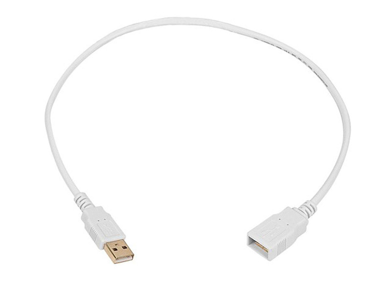 Monoprice 108604 0.4м USB A USB A Белый кабель USB