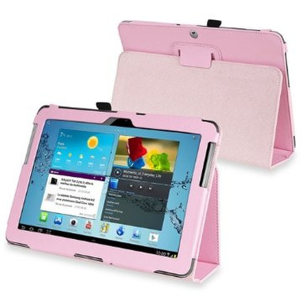 eForCity Leather Case with Stand for 10.1-Inch Samsung Galaxy Tab 2, Pink (PSAMGLXTLC15)