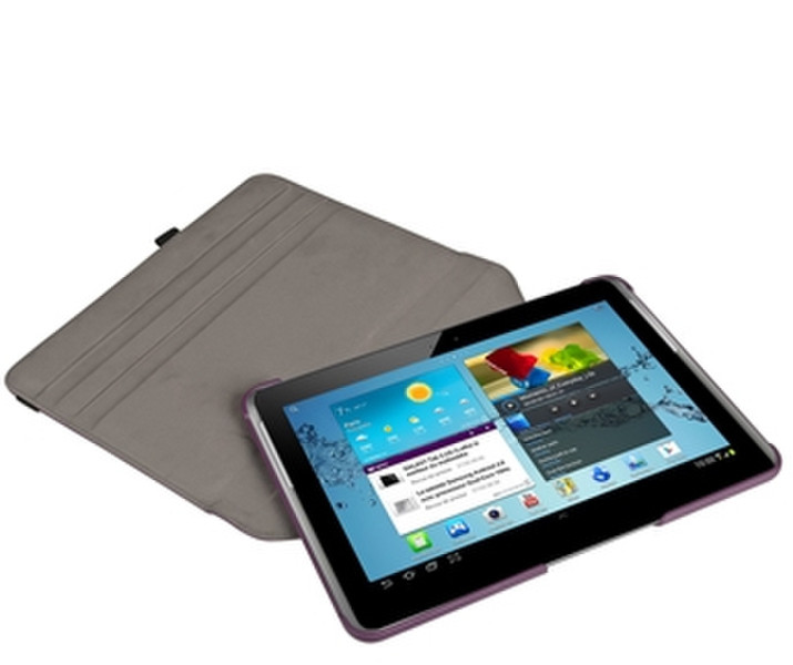 eForCity 10.1-Inch 360-Degree Swivel Leather Case for Samsung Galaxy Tab 2, Purple Version 2 (PSAMGLXTLC16)