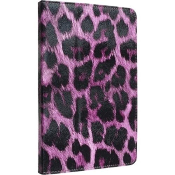 eForCity Leather Case with Stand for Apple iPad mini, Black/Purple Leopard (PAPPIPDMLC67)