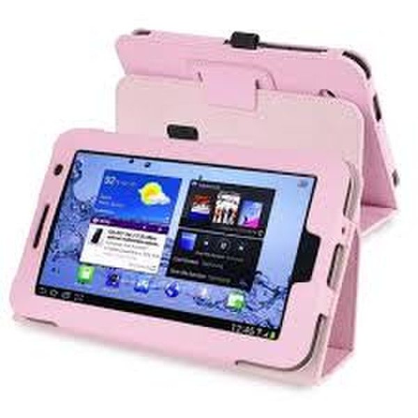 eForCity Leather Case with Stand for 7-Inch Samsung Galaxy Tab 2, Pink (PSAMGLXTLC21)