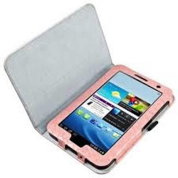 eForCity Leather Case with Stand for 7-Inch Samsung Galaxy Tab 2, Light Pink Crocodile Skin Pattern (PSAMGLXTLC24)