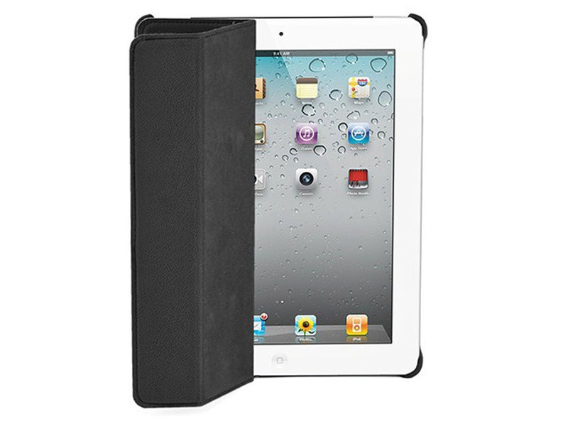 Monoprice Synthetic Leather Stand/Cover with Magnetic Latch for iPad-2/3/4, Black (109759) 9.7