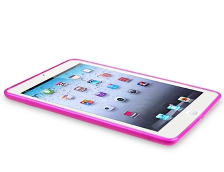 eForCity TPU Case for Apple iPad mini, Frost Clear Hot Pink (PAPPIPDMSC18)