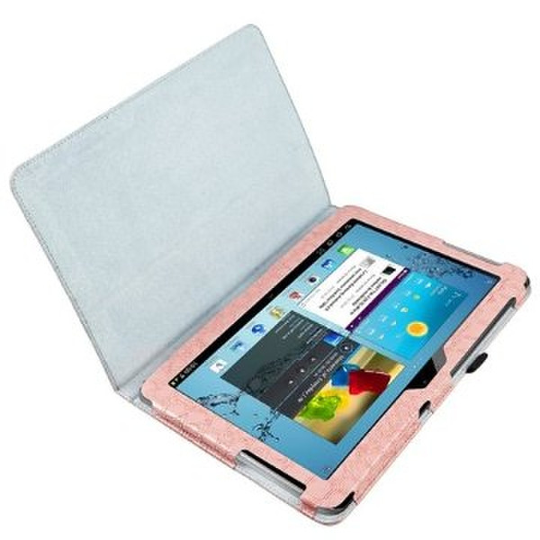 eForCity Leather Case with Stand for 10.1-Inch Samsung Galaxy Tab 2, Light Pink Crocodile Skin Pattern (PSAMGLXTLC35)