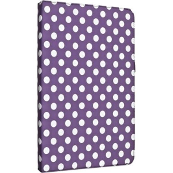 eForCity Leather Case with Stand for 10.1-Inch Samsung Galaxy Tab 2, Purple/White Polka Dot (PSAMGLXTLC41)