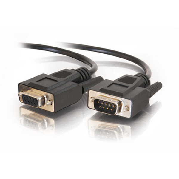 C2G 10ft DB9 M/F Extension Cable - Black 3m Black serial cable