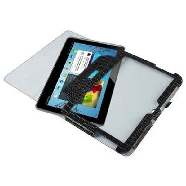 eForCity Leather Case with Stand for 10.1-Inch Samsung Galaxy Tab 2, Black Crocodile Skin Pattern (PSAMGLXTLC34)