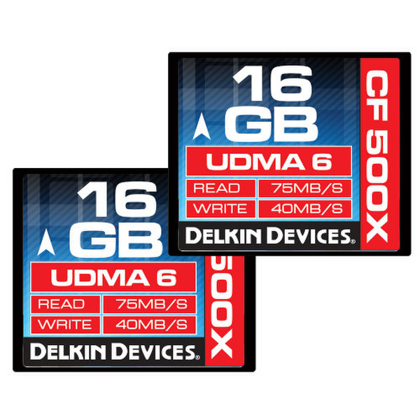 Delkin 16GB CF 500X UDMA 6 16GB CompactFlash memory card