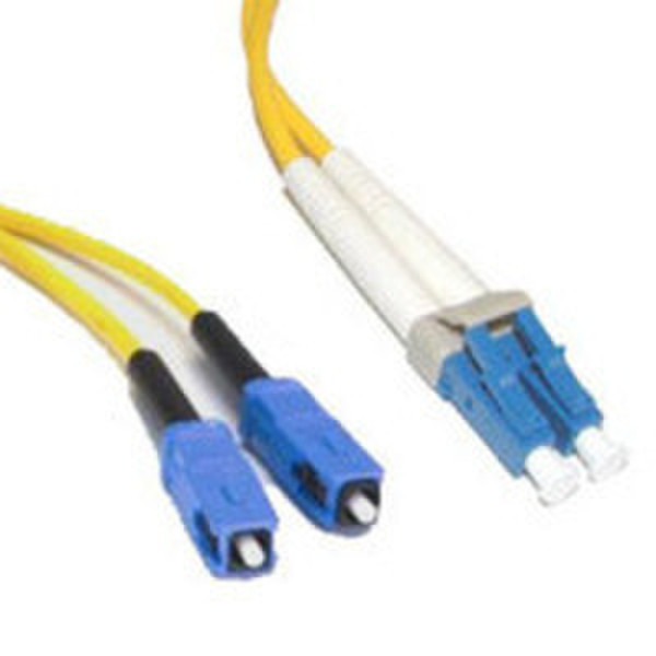 C2G 3m LC/SC Plenum-Rated Duplex 9/125 Single-Mode Fiber Patch Cable 3m Yellow fiber optic cable