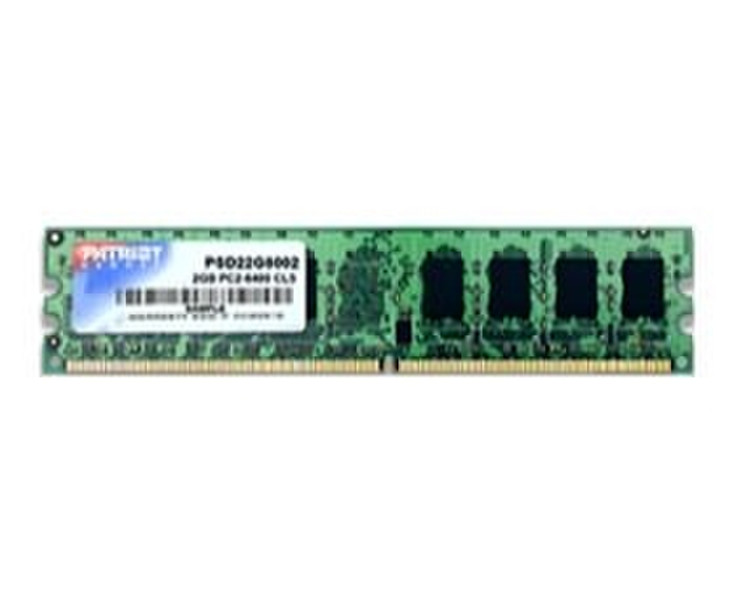 Patriot Memory 2GB DDR2 PC2-6400 SC Kit 2GB DDR2 800MHz memory module
