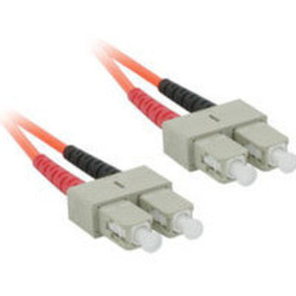 C2G Duplex Fiber Optic Patch, 2 x SC, 2 x SC, 49.21ft, Orange 15m Orange fiber optic cable