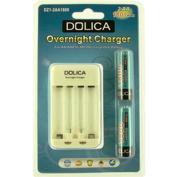 Dolica DZ1-2AA1800 Для помещений Белый зарядное устройство