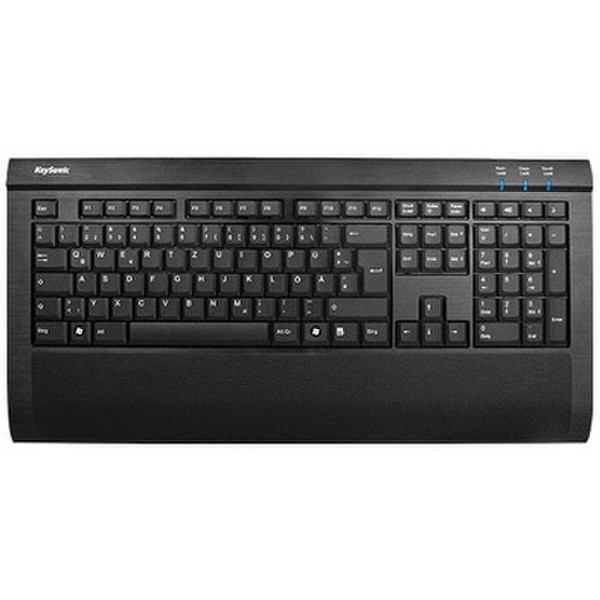 KeySonic ACK-5600 ALU+ USB QWERTZ Schwarz Tastatur