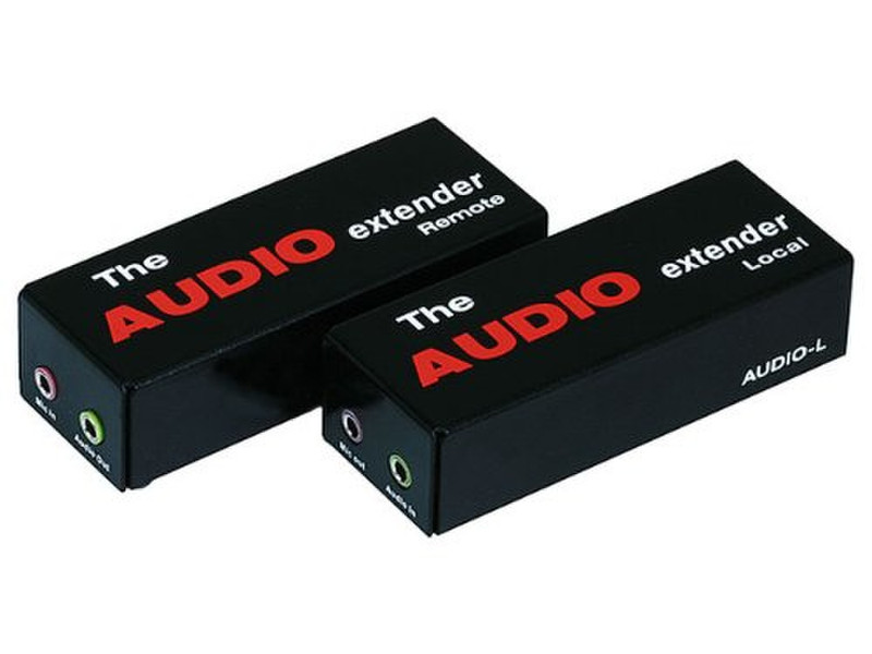 Monoprice 103597 RJ-45 Audio Out/In / Mic In/Out Черный кабельный разъем/переходник