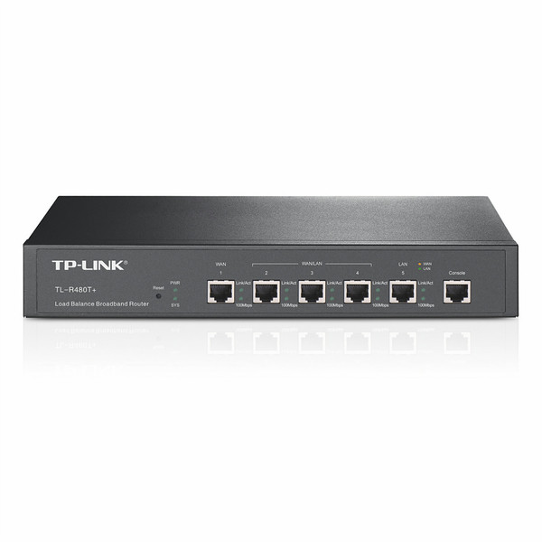 TP-LINK TL-R480T+ Eingebauter Ethernet-Anschluss Grau Kabelrouter
