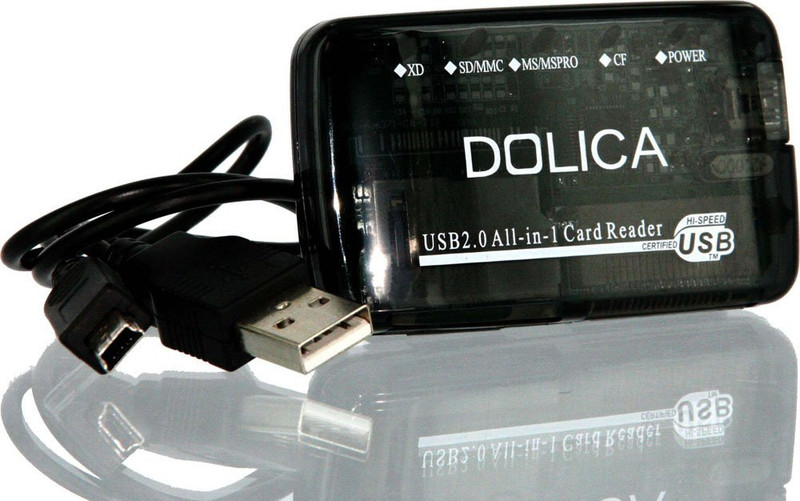 Dolica MCR-100 USB 2.0 Schwarz Kartenleser