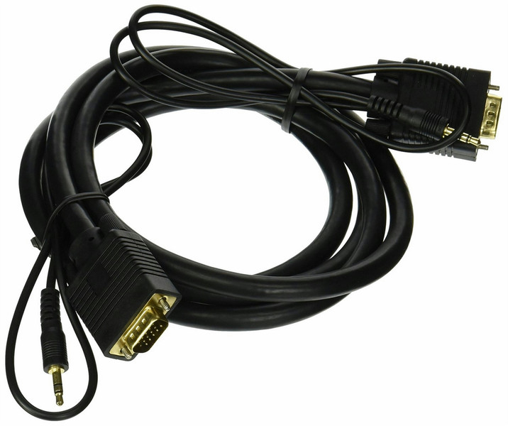 Monoprice 100557 1.8m VGA (D-Sub) VGA (D-Sub) + 3.5mm Schwarz VGA-Kabel