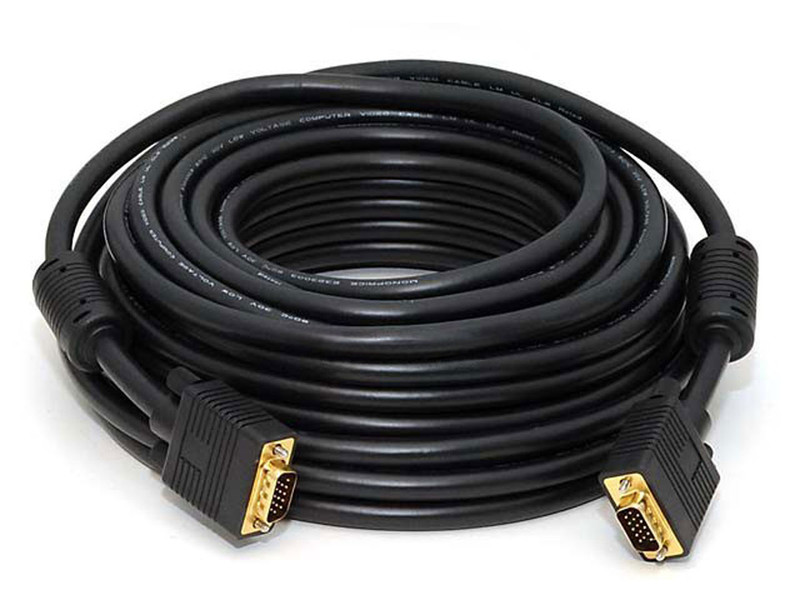 Monoprice 103572 15.24м VGA (D-Sub) VGA (D-Sub) Черный VGA кабель