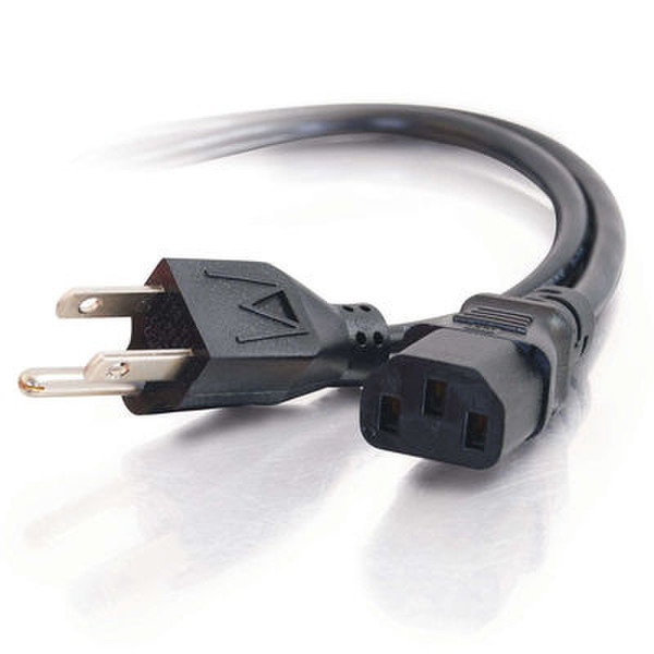 C2G 6ft Universal 16 AWG Power Cord (IEC320C13 to NEMA 5-15P) 1.82м NEMA 5-15P Черный кабель питания