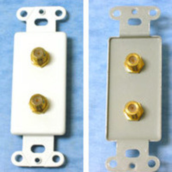 C2G Decorative Dual F-Type Coax Wall Plate Insert