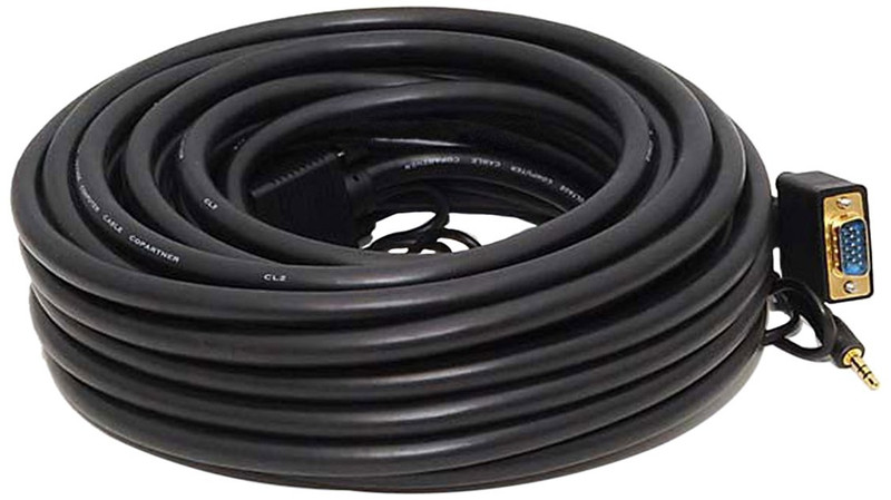 Monoprice 100560 15.2m VGA (D-Sub) VGA (D-Sub) Schwarz VGA-Kabel