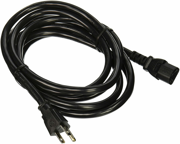Monoprice 105293 3m NEMA 5-15P C13 coupler Black power cable