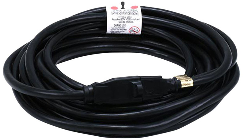 Monoprice 105303 7.6m NEMA 5-15P NEMA 5-15R Black power cable