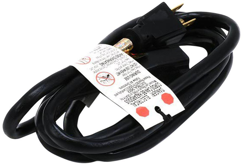 Monoprice 105299 1.8m NEMA 1-15P NEMA 5-15R Black power cable