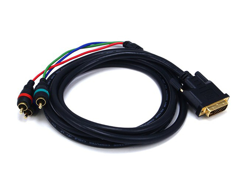 Monoprice 102508 1.8м 3 x RCA VGA (D-Sub) Черный адаптер для видео кабеля