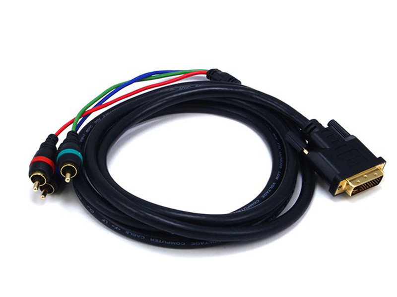 Monoprice 102508 1.8m 3 x RCA VGA (D-Sub) Black