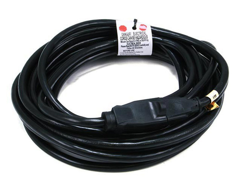 Monoprice 105302 7.6m NEMA 1-15P NEMA 5-15R Black power cable