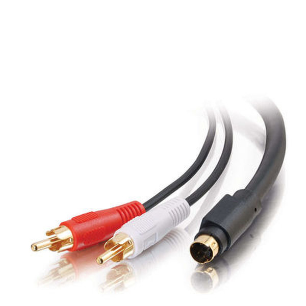 C2G Value Series S-Video/RCA Type Audio Cable 7.62m S-Video (4-pin) S-Video (4-pin) Schwarz S-Videokabel