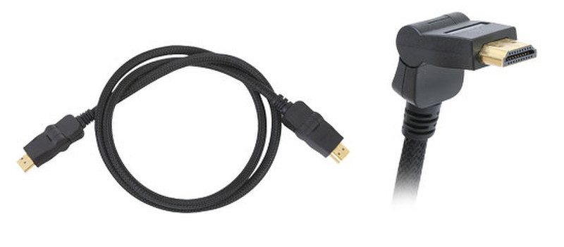 Pyle PHDMRT3 0.9м HDMI HDMI Черный HDMI кабель