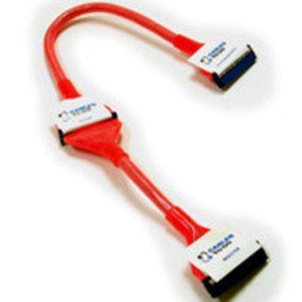 C2G 18in Go!Mod Molded Round 2-Device Ultra ATA133 EIDE Cable- UV Reactive Red 0.46м Красный кабель SATA