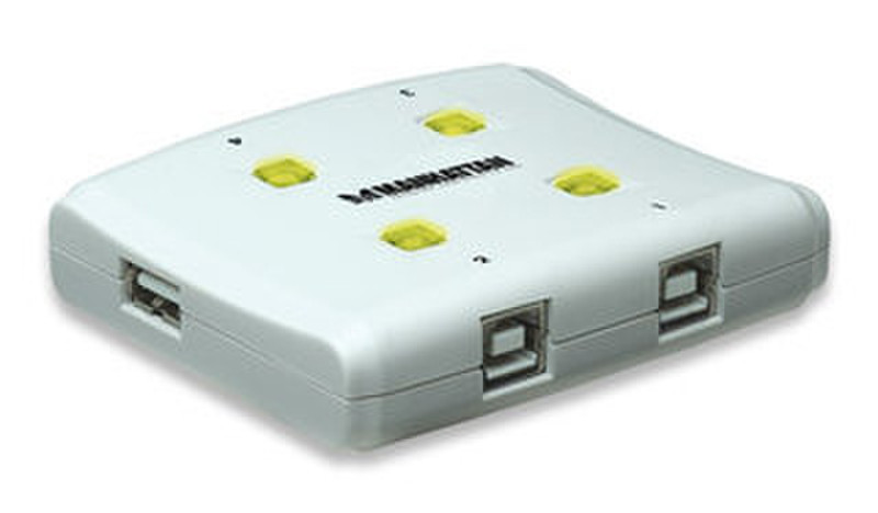 Manhattan Hi-Speed USB 2.0 Automatic Sharing Switch 480Mbit/s Weiß Schnittstellenhub