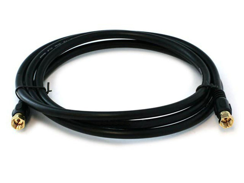 Monoprice 103031 1.8m F Type F Type Black coaxial cable
