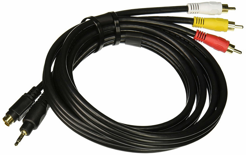 Monoprice 106159 0.9м S-Video + 3.5mm Черный адаптер для видео кабеля